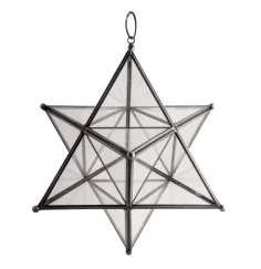 Hängende Dekoration - Orientalisches Licht "Merkaba" mit Kette 25 x 30 cm