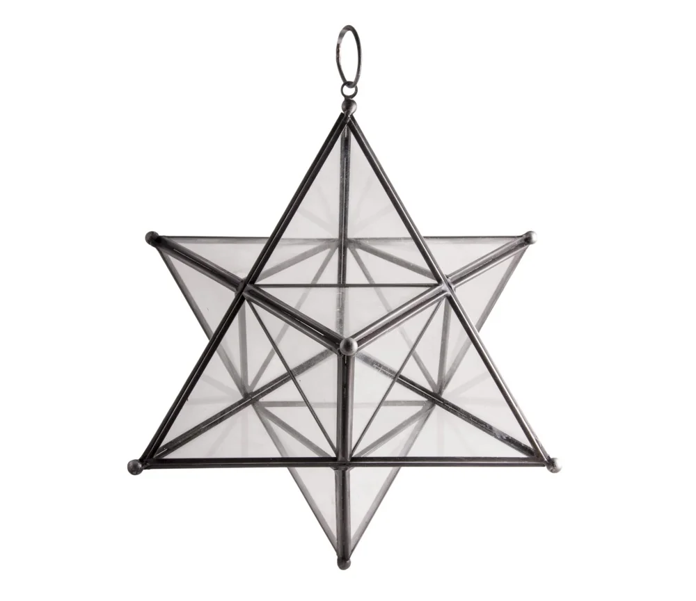 Hängende Dekoration - Orientalisches Licht "Merkaba" mit Kette 25 x 30 cm