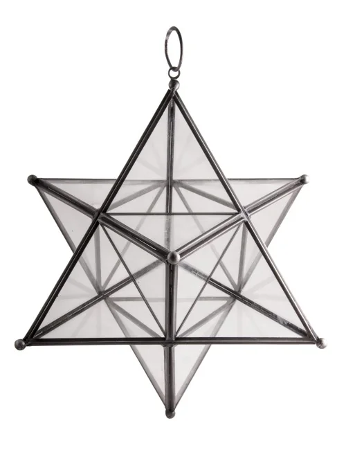 Hängende Dekoration - Orientalisches Licht "Merkaba" mit Kette 25 x 30 cm