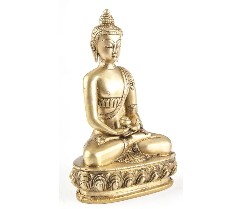 Statue - Buddha Amithaba, Messing, ca. 20 cm