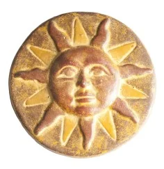 Wanddekoration Sonne, Keramik ca. 24 cm
