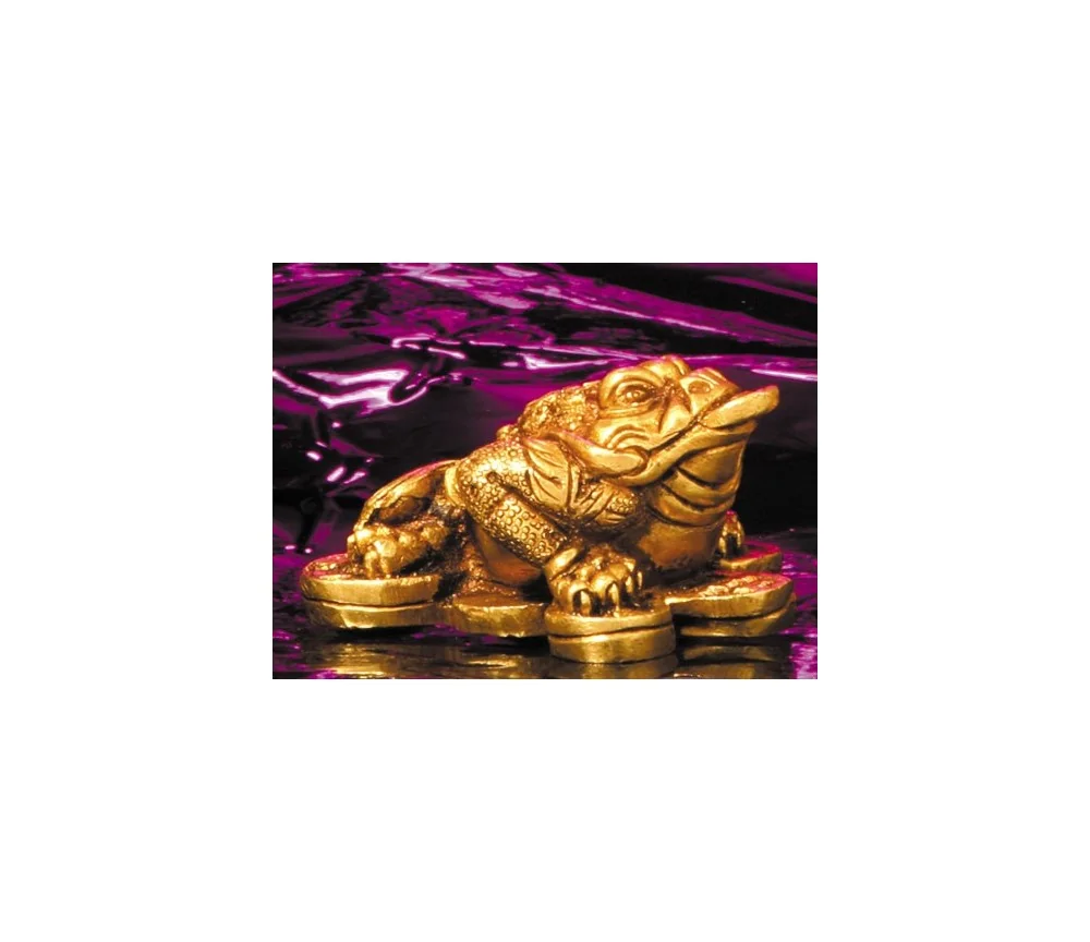 Statue - Dreibeiniger Geldfrosch aus Messing ca. 6,5cm x 5,5cm