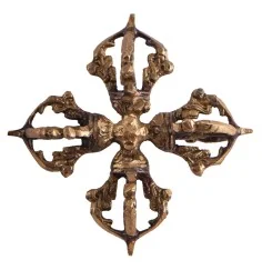 Doppel-Dorje Stab - Messing ca.9 cm