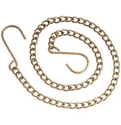 Laternenkette - ca. 60 cm - Messing Antique