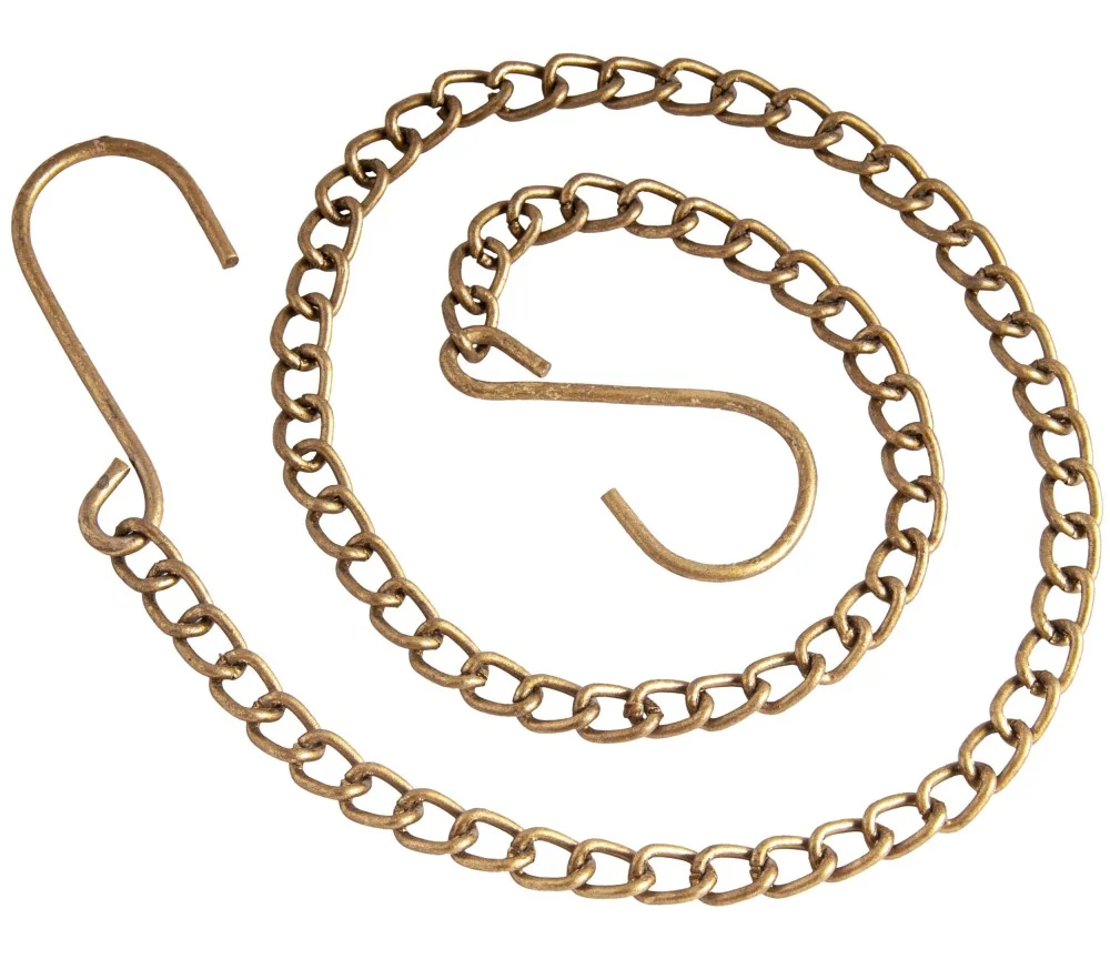 Laternenkette - ca. 60 cm - Messing Antique