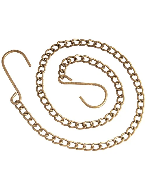 Laternenkette 60cm Messing Antique