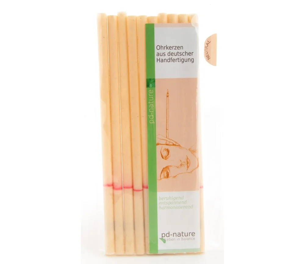 Pd- Nature - Ohrkerzen neutral - 10 er Pack - Länge ca. 22 cm