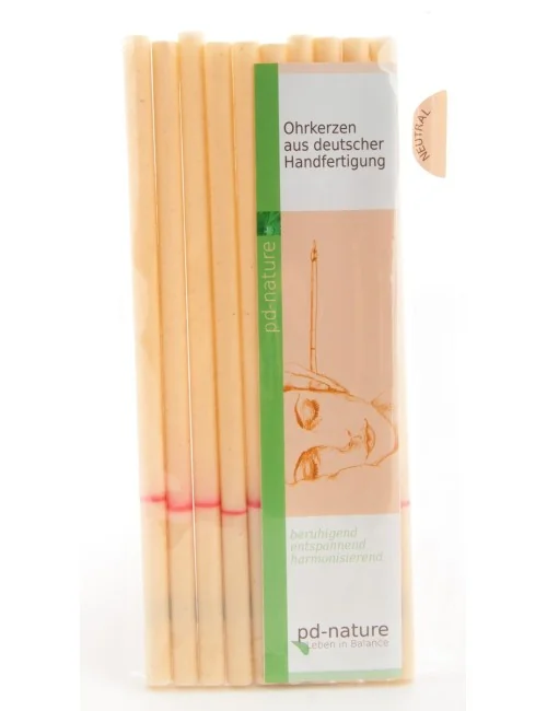 Pd- Nature - Ohrkerzen neutral - 10 er Pack - Länge ca. 22 cm