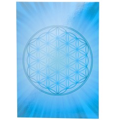 Postkarte - Blume des Lebens - Blau DINA6
