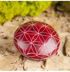 Handschmeichler Lebensblume, rot - aus Speckstein