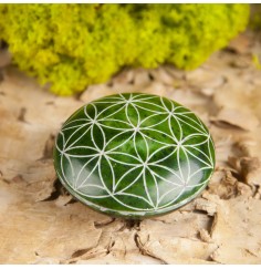 Handschmeichler Lebensblume, grün  - aus Speckstein