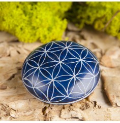 Handschmeichler Lebensblume, blau  - aus Speckstein