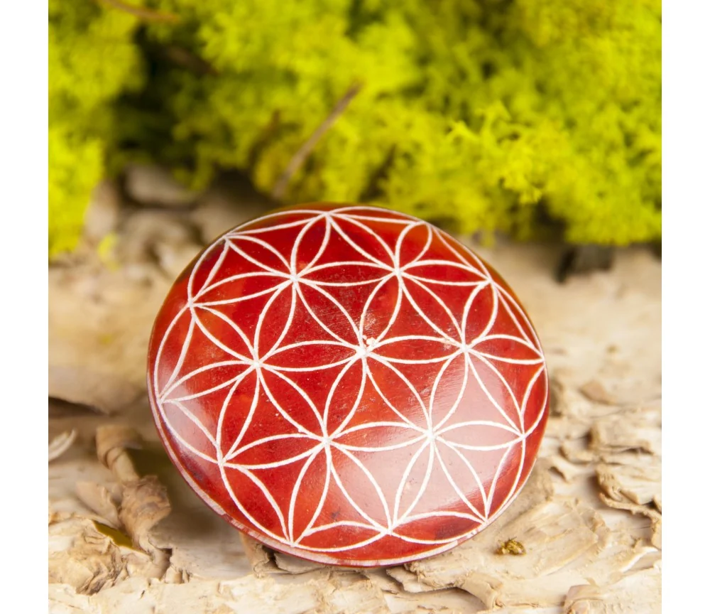 Handschmeichler Lebensblume, orange - aus Speckstein