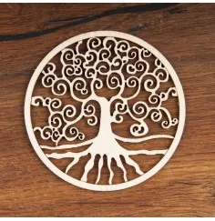 Yggdrasil aus Holz 8 cm - 5 er Pack