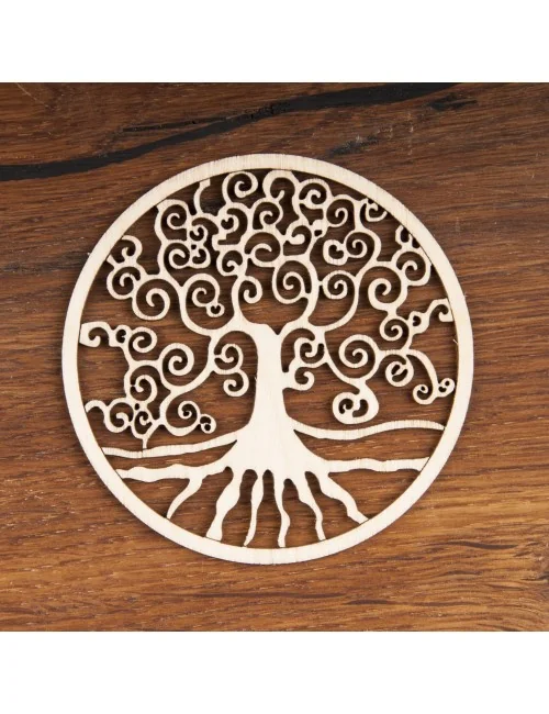 Yggdrasil aus Holz 8 cm - 5 er Pack