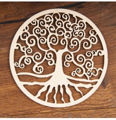Yggdrasil  aus Holz 12 cm - 5er Pack