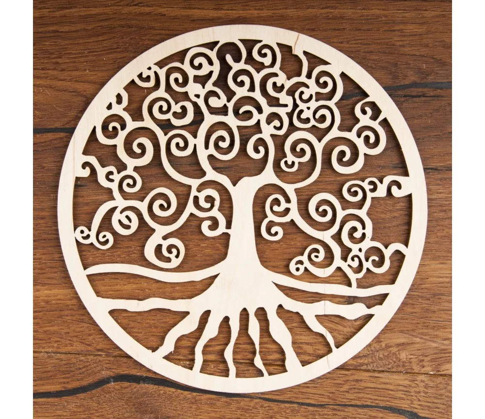 Yggdrasil aus Holz 18 cm - 3 er Pack