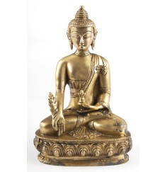 Statue - Buddha Medizin, Messing, ca. 20 cm