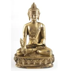 Statue - Buddha Medizin, Messing, ca. 20 cm