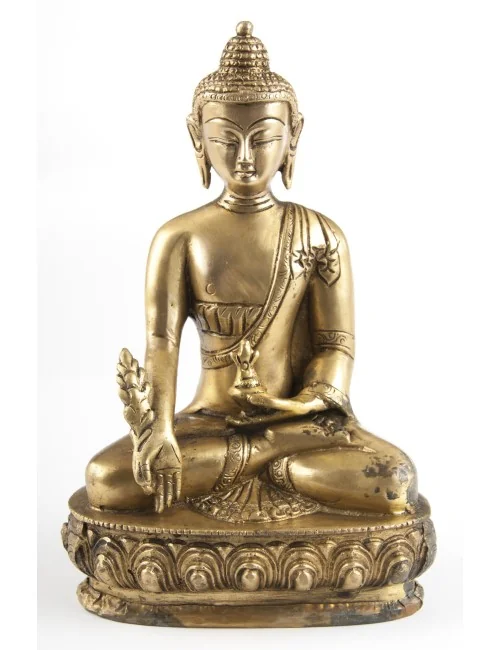 Statue - Buddha Medizin, Messing, ca. 20 cm