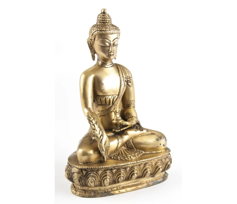 Statue - Buddha Medizin, Messing, ca. 20 cm