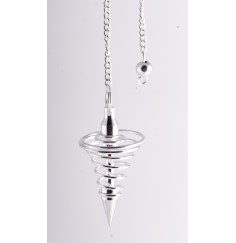 Pendel - Spiralpendel, Messing versilbert