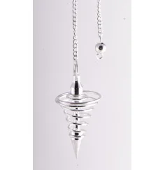 Pendel - Spiralpendel, Messing versilbert