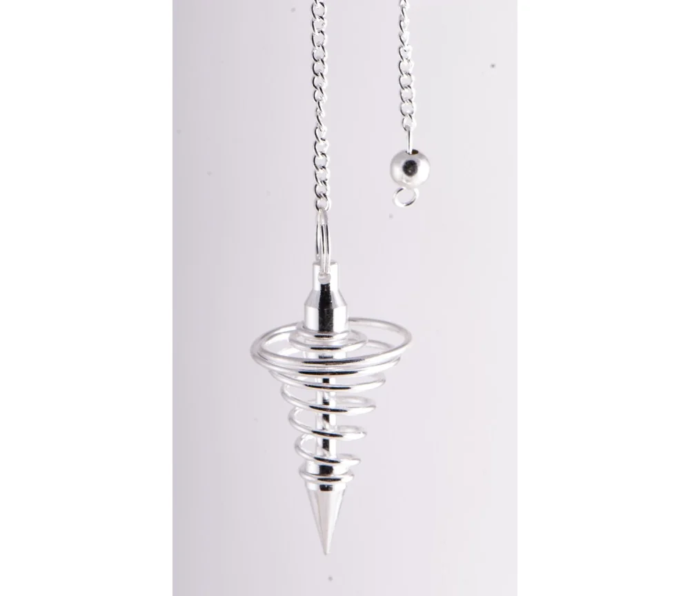 Pendel - Spiralpendel, Messing versilbert