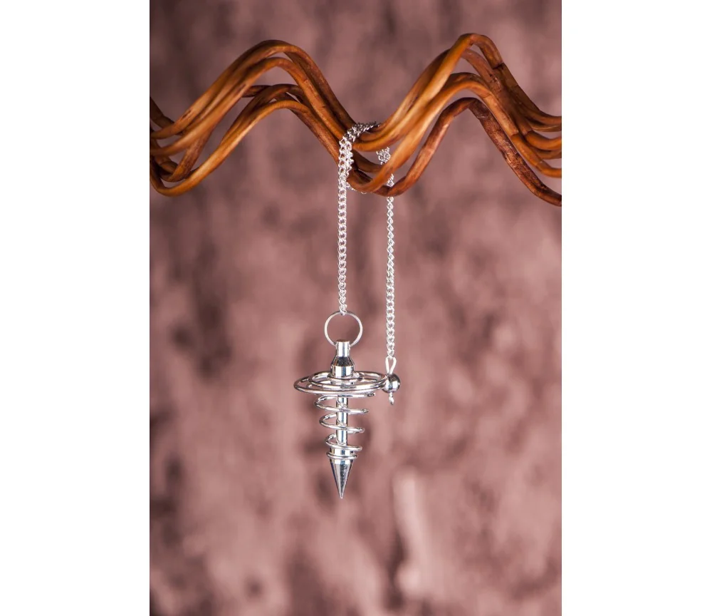 Pendel - Spiralpendel, Messing versilbert