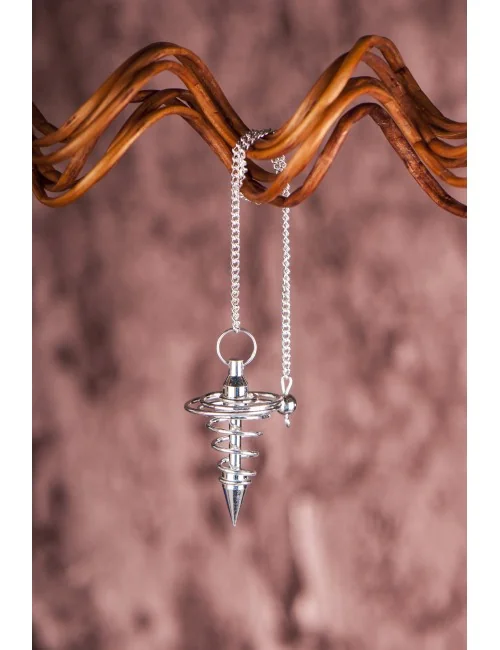 Pendel - Spiralpendel, Messing versilbert