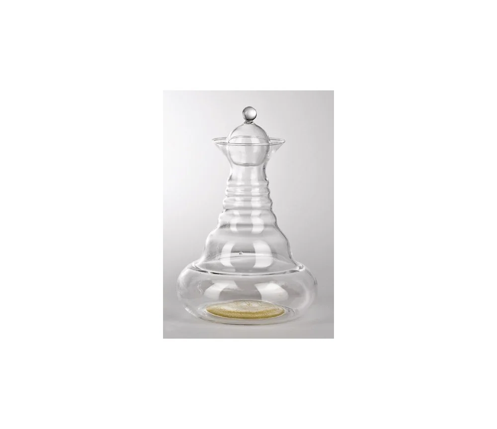 Vitalkaraffe - Golden Alladin - mit Stöpsel 1,3 l - mit goldener Blume des Lebens