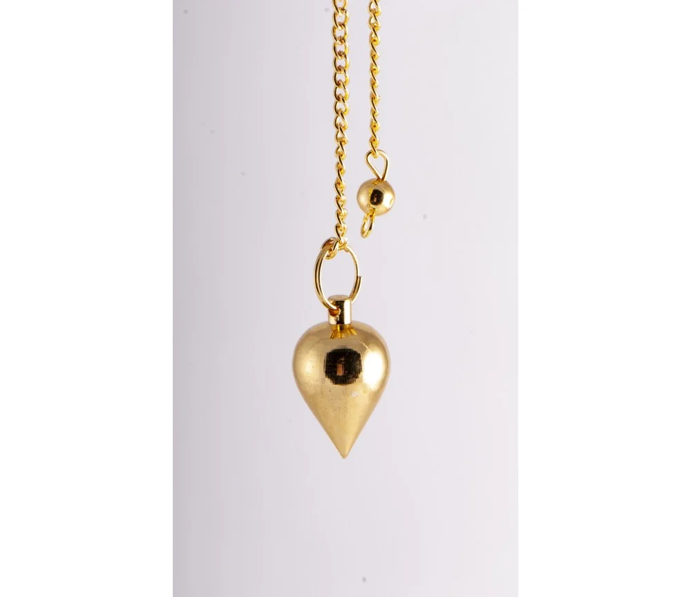 Pendel - Tropfen - Messing vergoldet