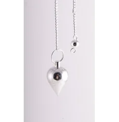 Pendel - Tropfen - Messing versilbert