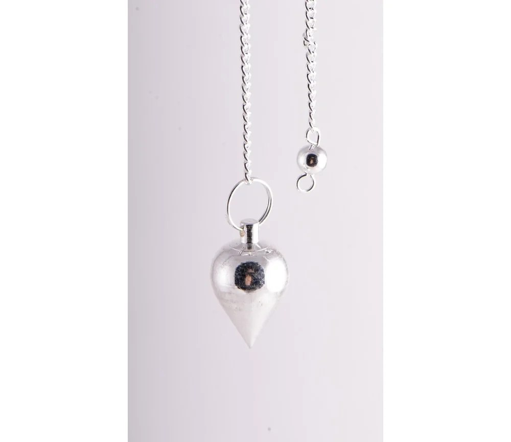 Pendel - Tropfen - Messing versilbert