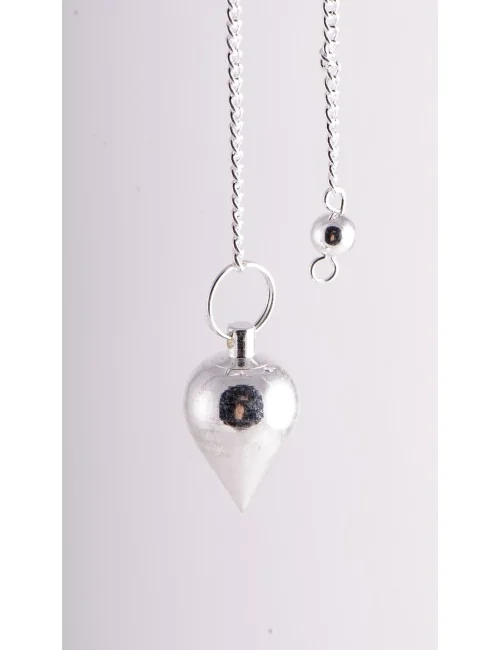 Pendel - Tropfen - Messing versilbert