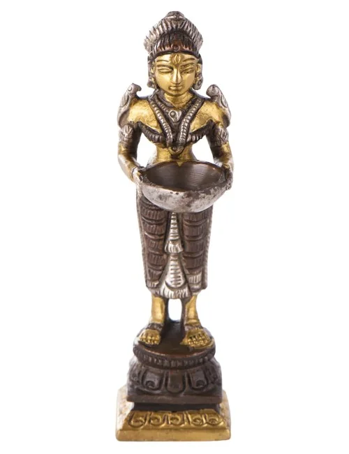 Statue - Lakshmi - stehend Messing ca.10,5 cm