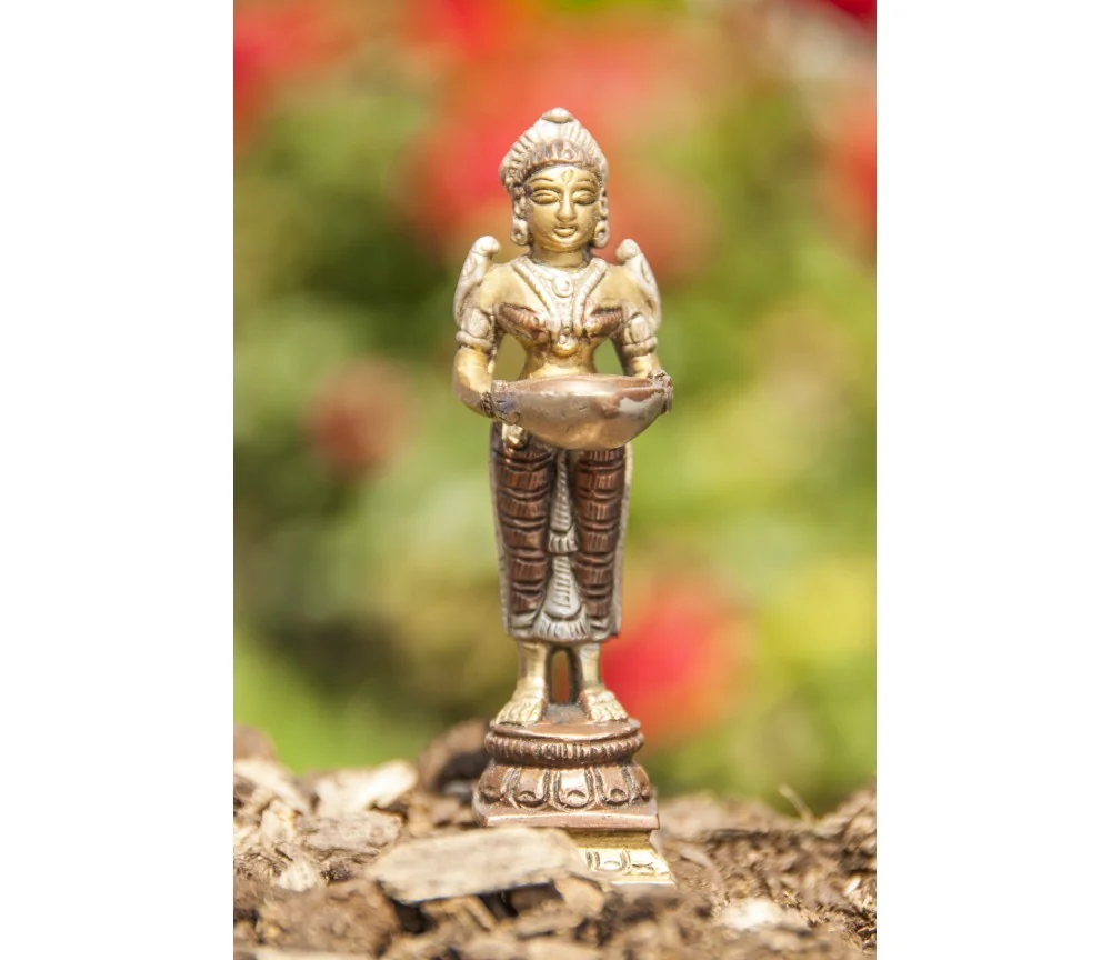 Statue - Lakshmi - stehend Messing ca.10,5 cm
