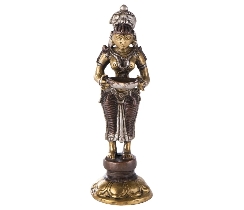 Statue - Lakshmi - stehend Messing ca.14 cm