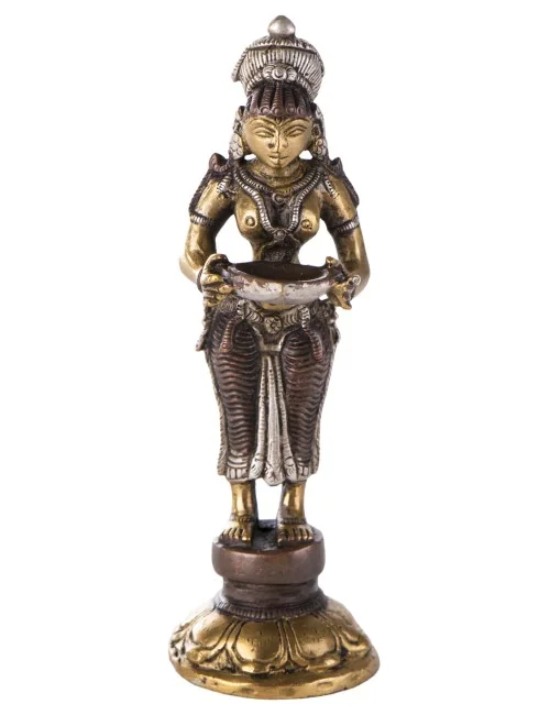 Statue - Lakshmi - stehend Messing ca.14 cm