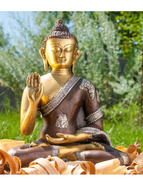 Amogasiddhi Buddha sitzend