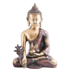 Statue - Medizin Buddha - Messing ca. 19,5cm