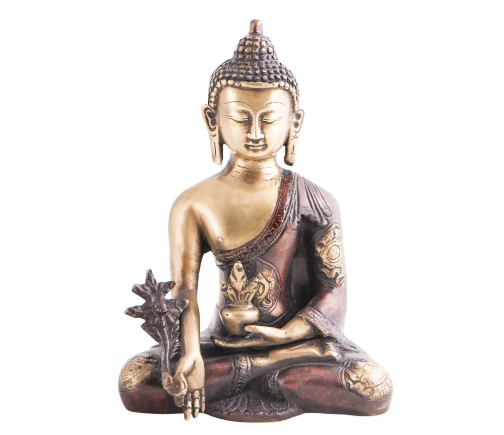 Statue - Medizin Buddha - Messing ca. 19,5cm