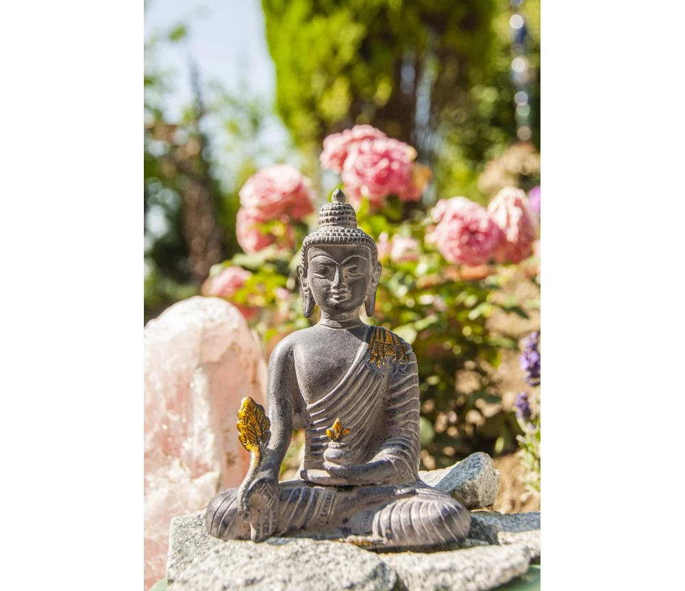 Statue - Medizin Buddha - Messing ca. 15,5 cm