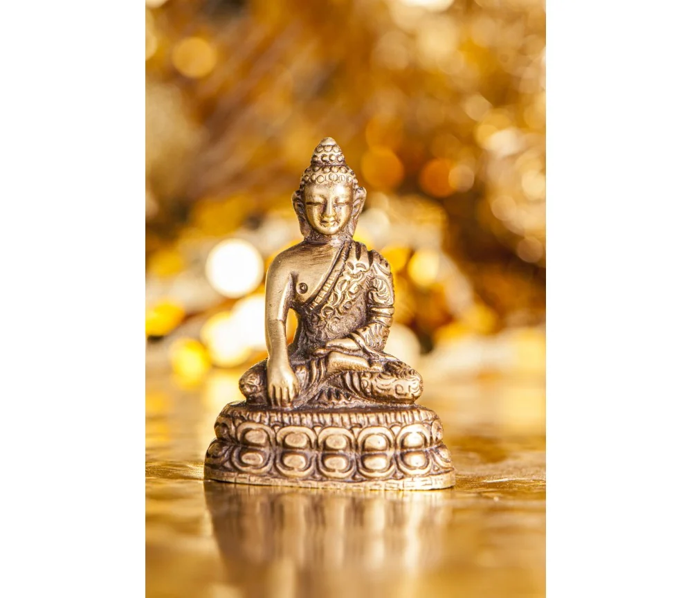 Statue - Shakyamuni Buddha Statue - Messing ca.5,5 cm