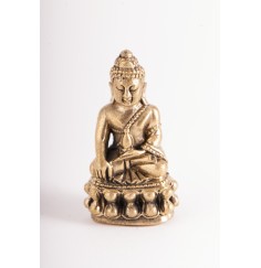 Statue - Miniaturfigur Medizinbuddha - Messing - ca. 3 cm