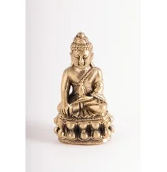 Statue - Miniaturfigur Medizinbuddha - Messing - ca. 3 cm