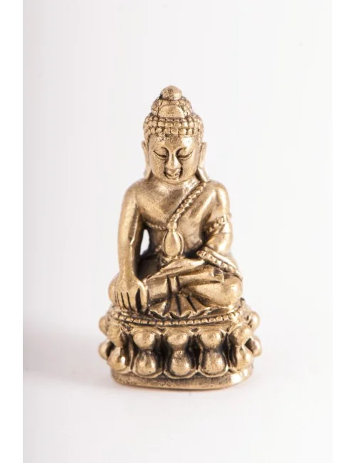 Statue - Miniaturfigur Medizinbuddha - Messing - ca. 3 cm