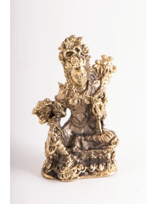 Statue - Miniaturfigur Grüne Tara - Messing ca. 3,5 cm