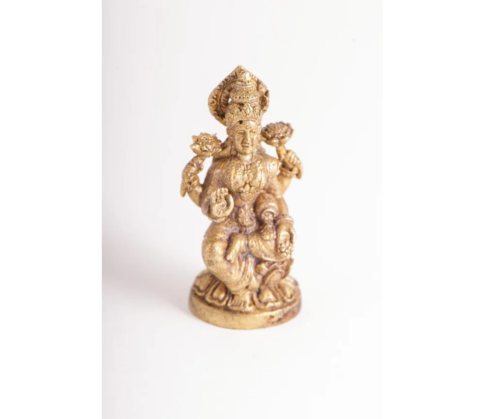 Statue - Miniaturfigur Lakshmi - Messing ca. 3 cm