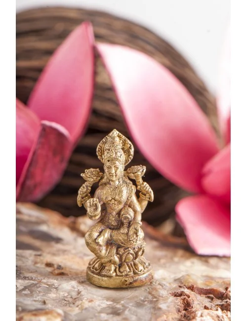 Statue - Miniaturfigur Lakshmi - Messing ca. 3 cm